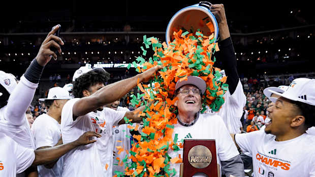 jim larranaga and miami players final four bound